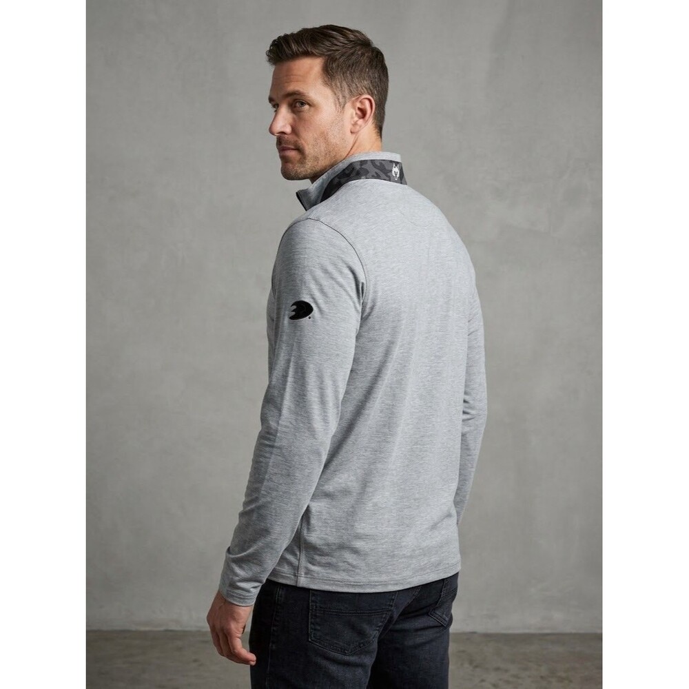 Greyson Sport Mens XXL 1/4 Zip Pullover Golf Gray Anaheim Ducks Camo Collar